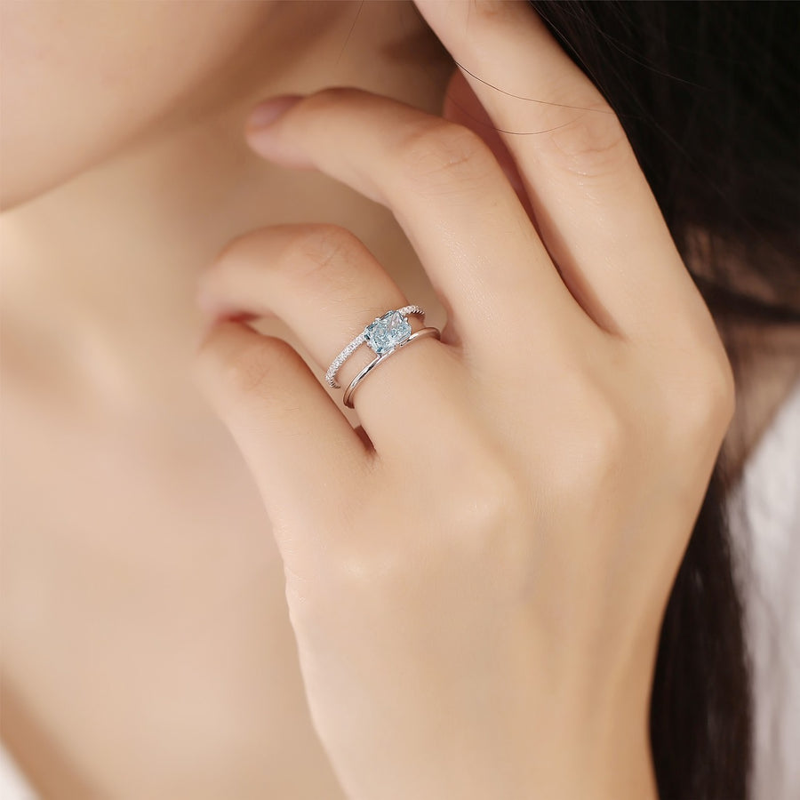 LOVE & ENGAGE Blue Diamond Ring