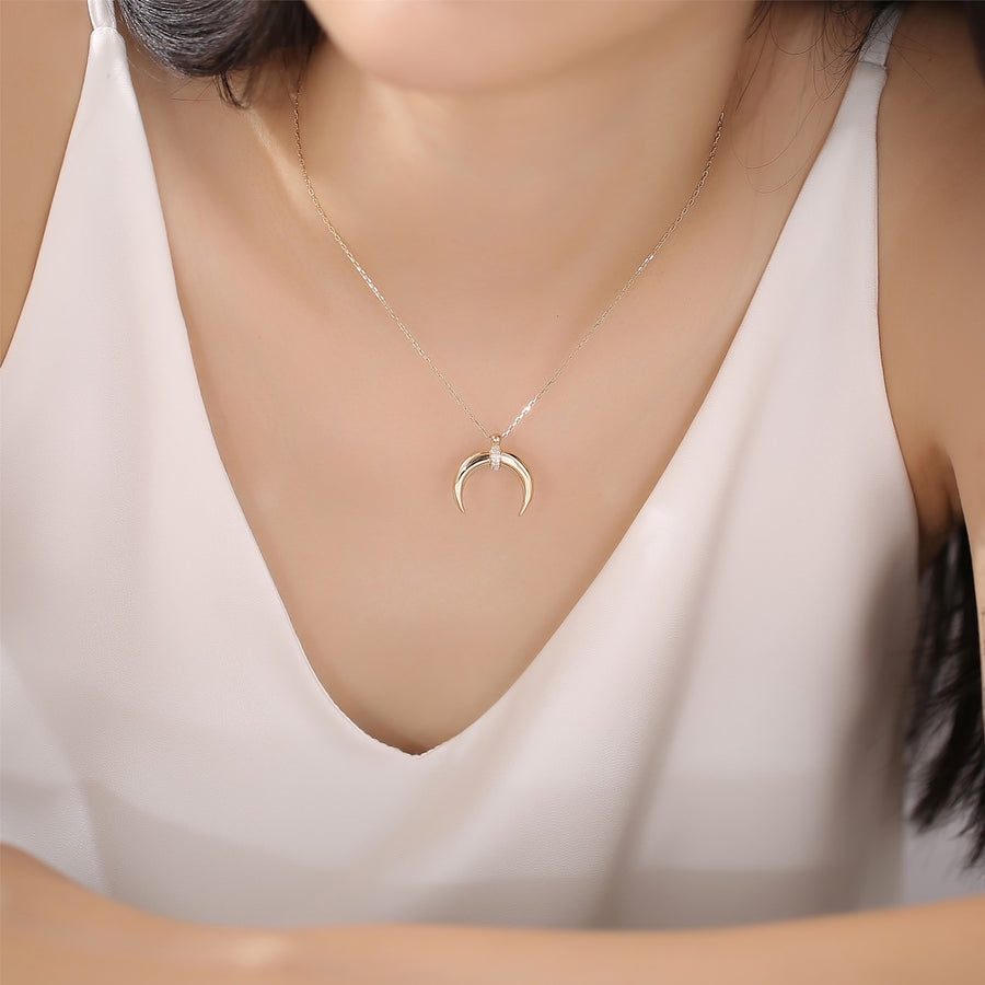 Mavie Crescent Moon Necklace