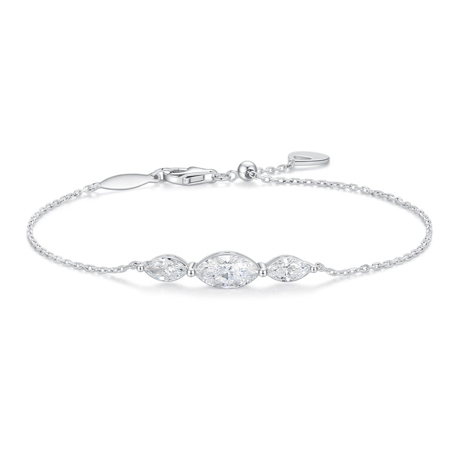 Three marquise diamonds bracelet